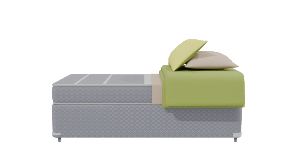 Stylish Double Bed Model - Professional 3D Model Render 2