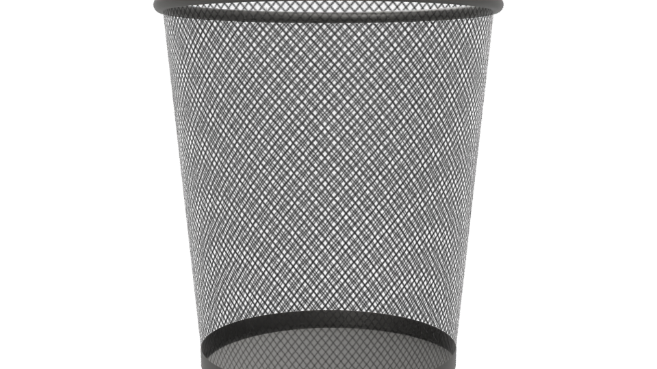 Stylish Wire Mesh Wastebasket 3D Model - Professional 3D Model Render 6