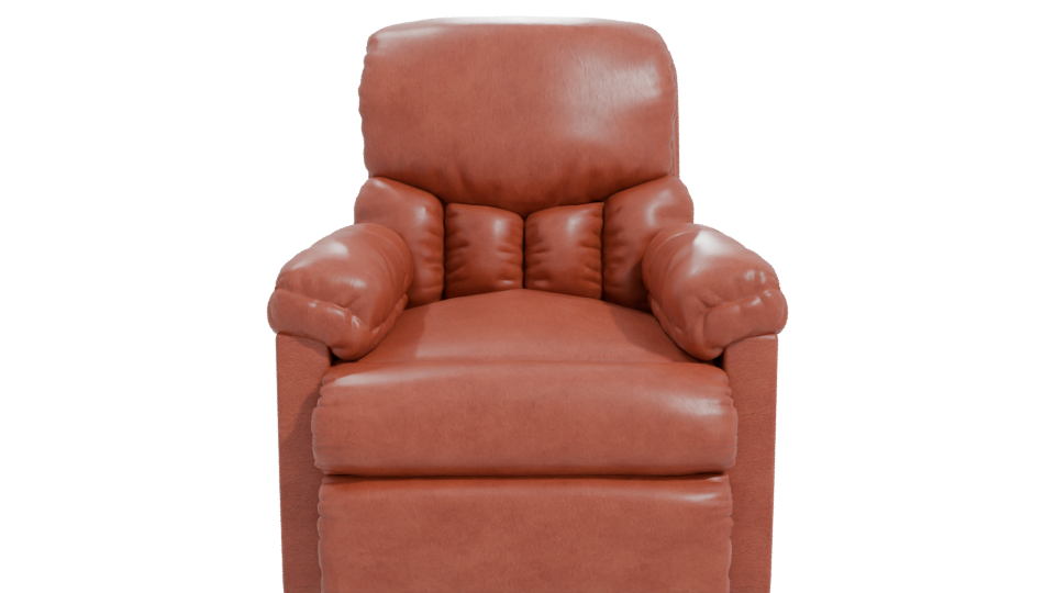 Stylish Leather Recliner Chair 3D - Professional 3D Model Render 11