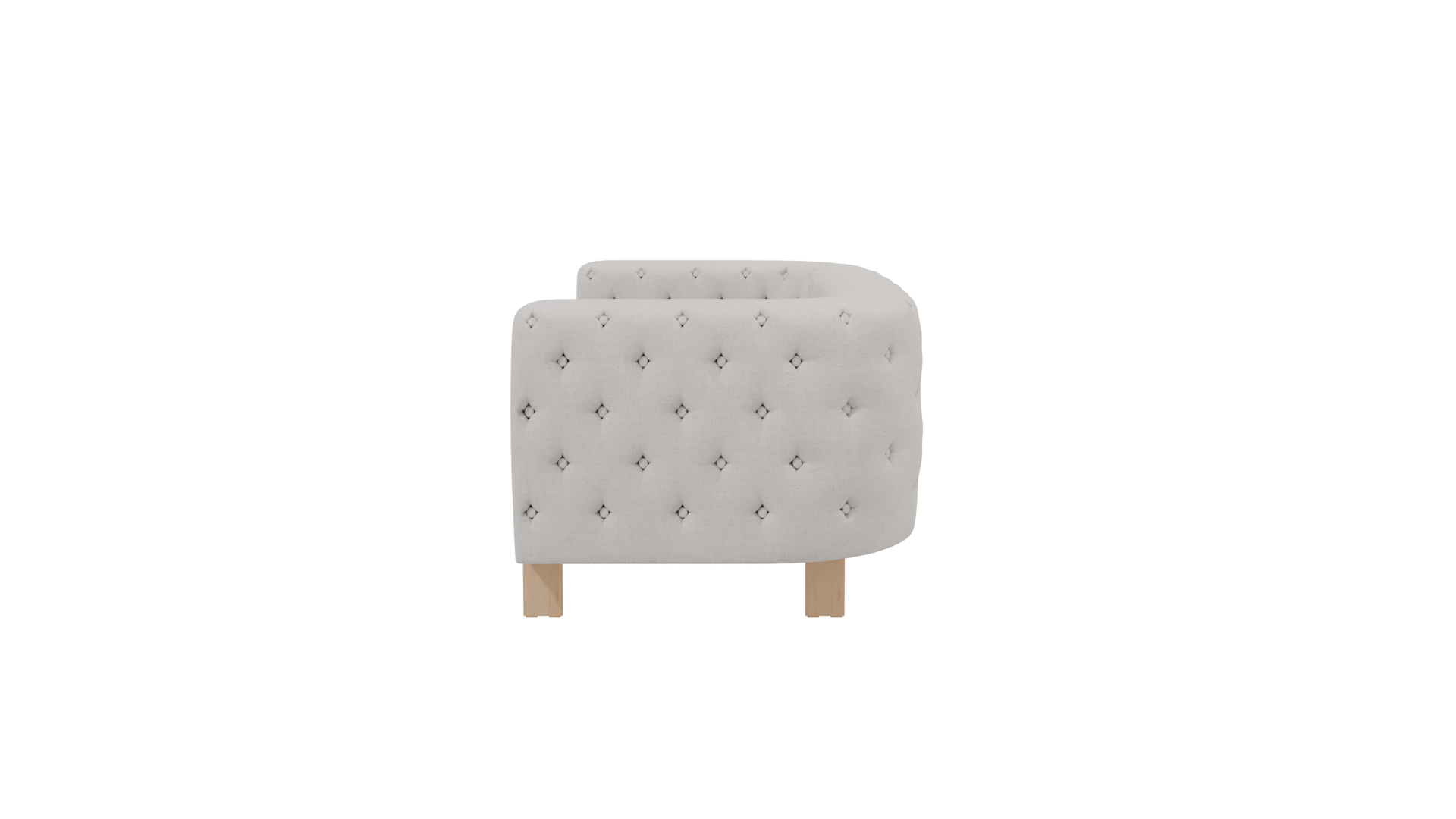 Elegant White Sofa 3D Model - Professional 3D Model Render 2