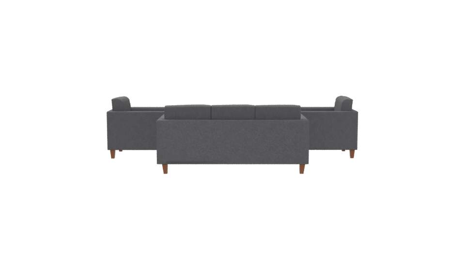 Contemporary Sofa and Armchair Set - Professional 3D Model Render 5