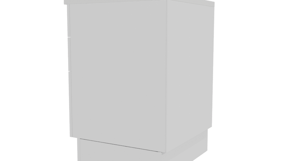 Contemporary Wooden Drawer Cabinet 3D - Professional 3D Model Render 3