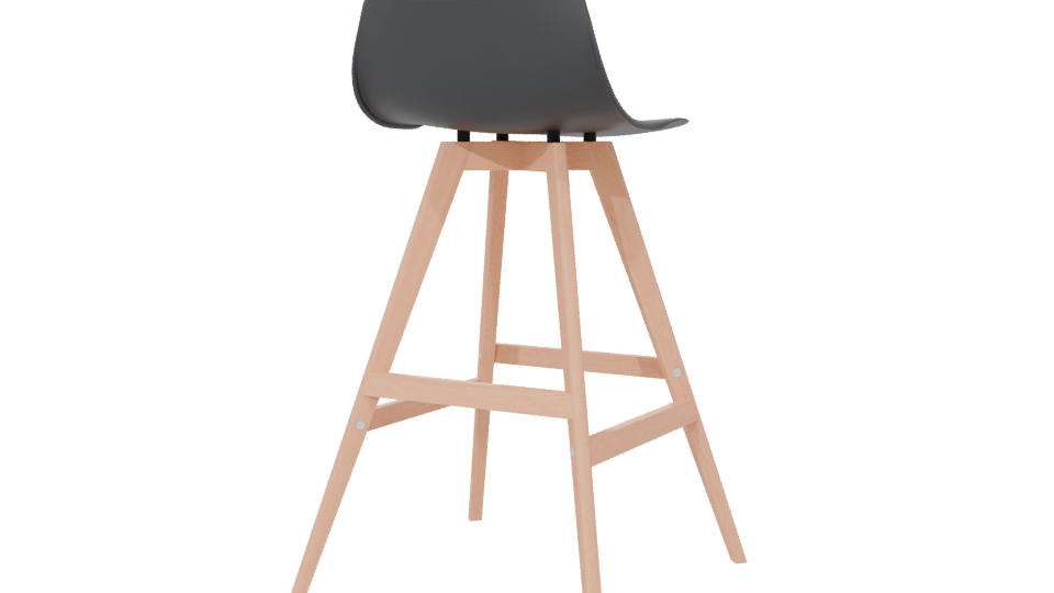 Stylish Bar Stool 3D Model - Professional 3D Model Render 6