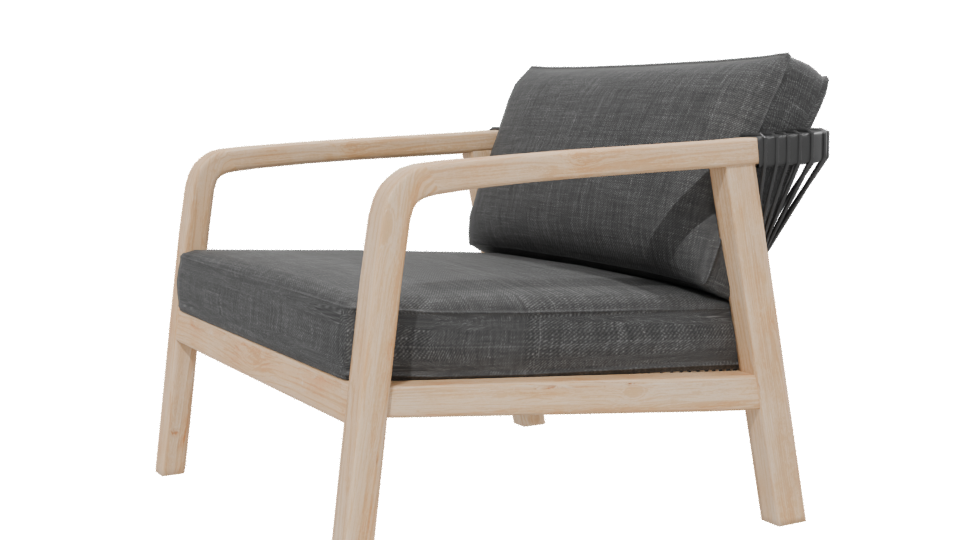 Contemporary Outdoor Lounge Chair 3D Model - Professional 3D Model Render 13
