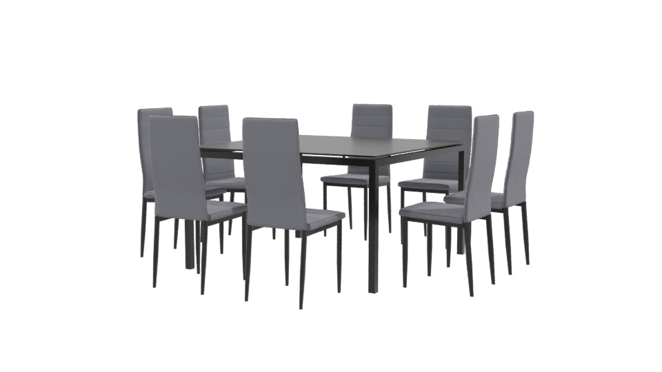 Modern Dining Table Set 3D - Professional 3D Model Render 9