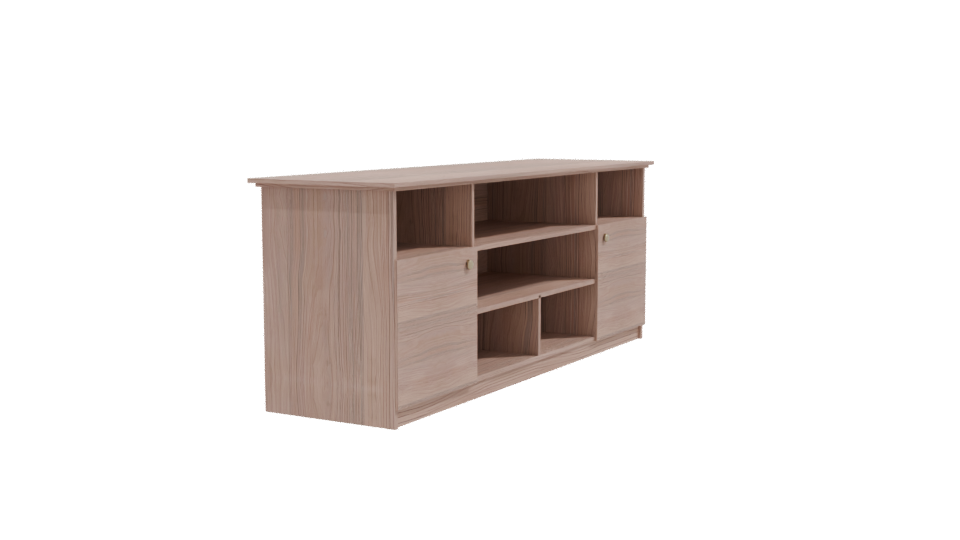Stylish Wooden TV Stand 3D - Professional 3D Model Render 9