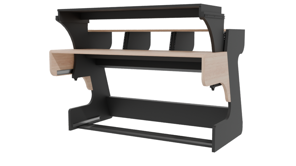 Contemporary Office Desk Model - Professional 3D Model Render 12