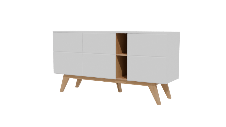Sleek Modern Console Cabinet 3D Model - Professional 3D Model Render 12
