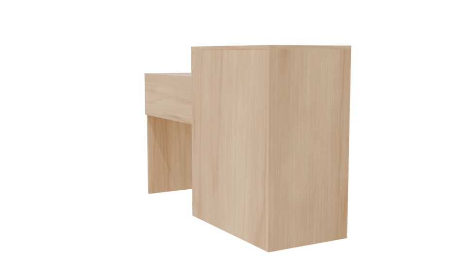 Minimalist Wooden Desk 3D Model - Professional 3D Model Render 12