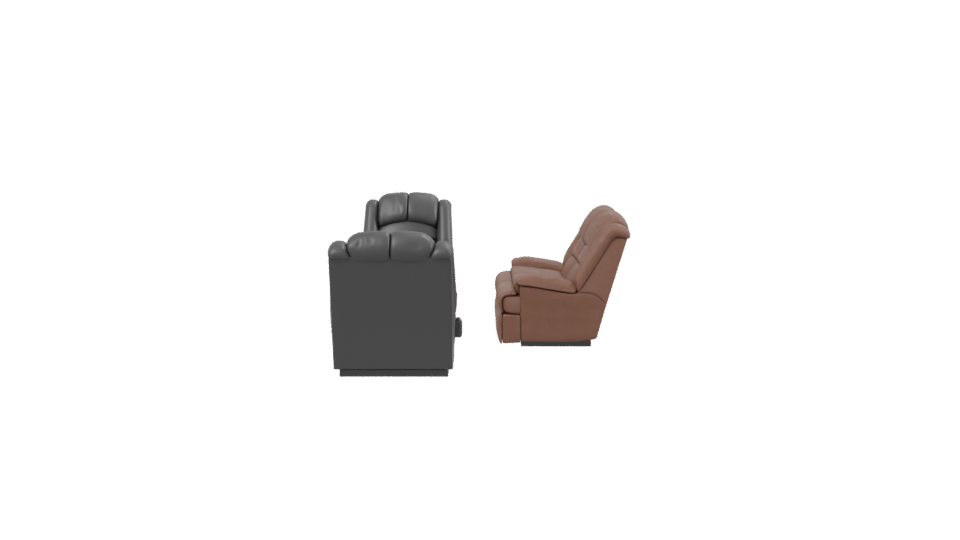 Contemporary Reclining Sofa Set 3D Model - Professional 3D Model Render 2