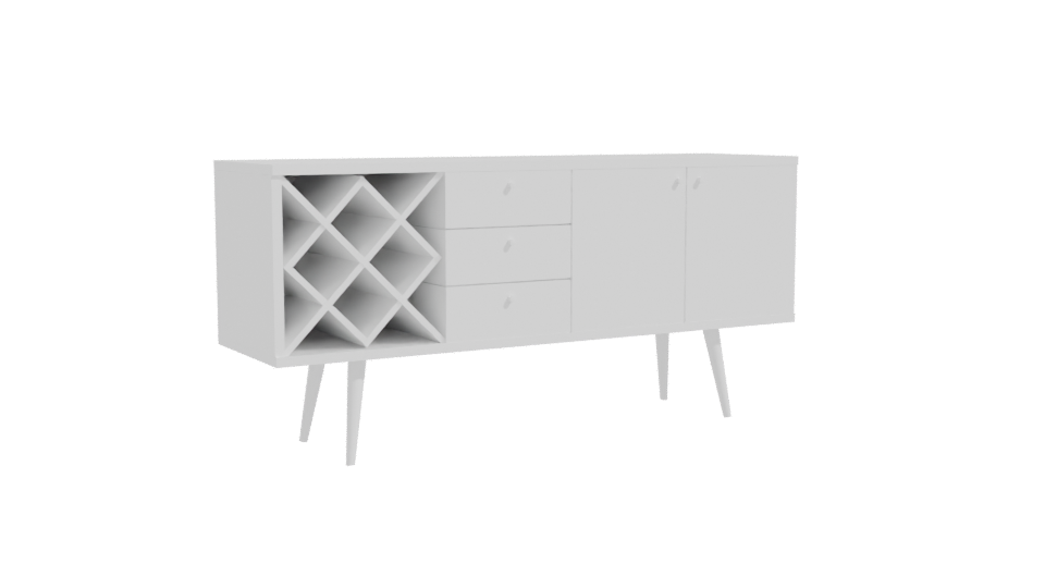 Stylish Modern Sideboard 3D Model - Professional 3D Model Render 10