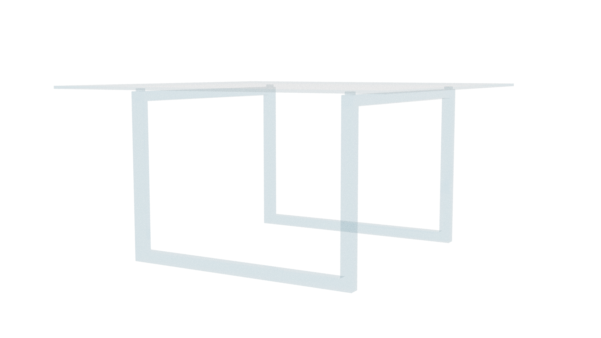 Contemporary Glass Top Dining Table 3D Model - Professional 3D Model Render 9