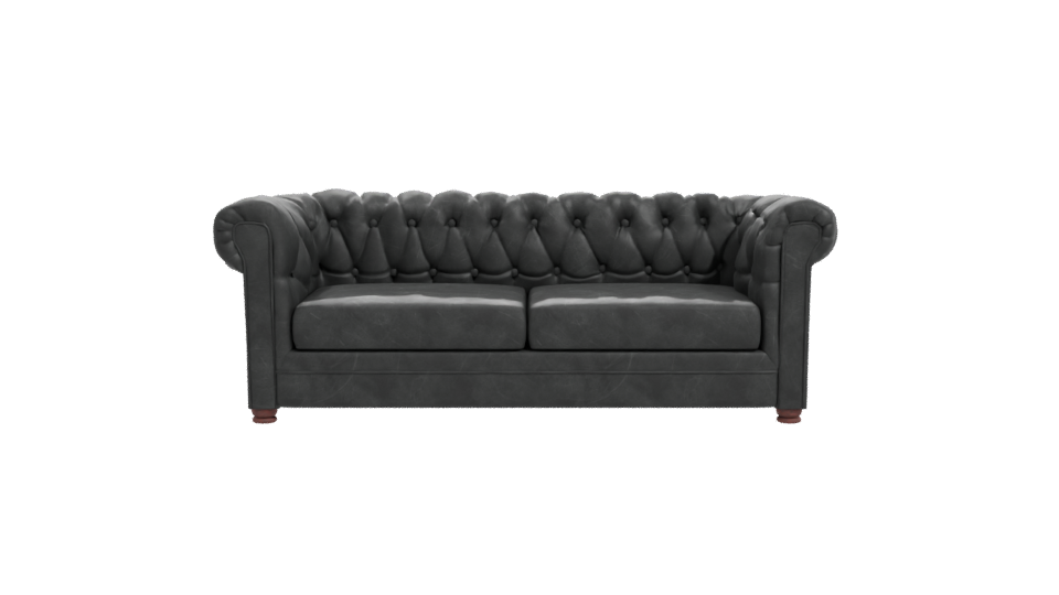 Classic Chesterfield Sofa Model - Professional 3D Model Render 11