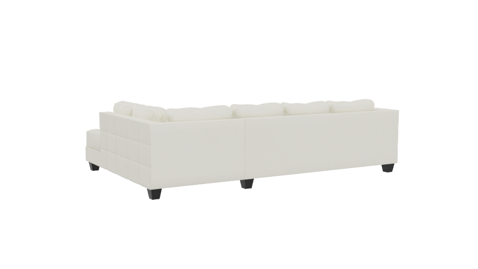 Elegant Minimalist Sectional Sofa 3D Model - Professional 3D Model Render 4
