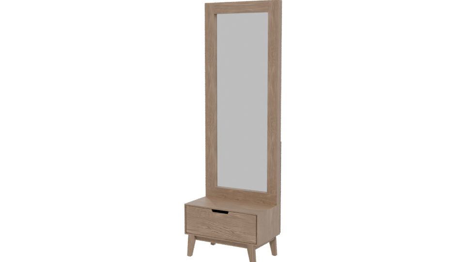Stylish Wooden Mirror Cabinet 3D - Professional 3D Model Render 12