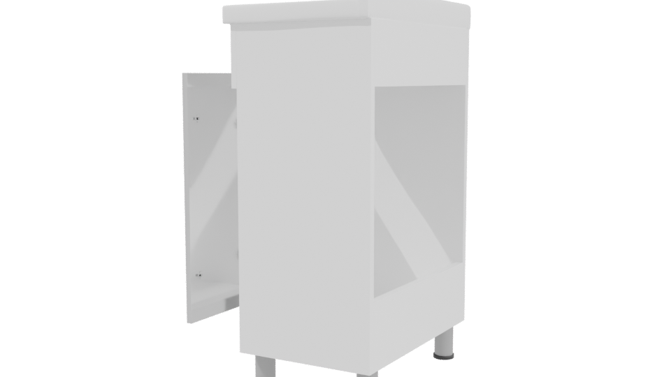 Sleek Minimalist Bathroom Cabinet 3D - Professional 3D Model Render 3