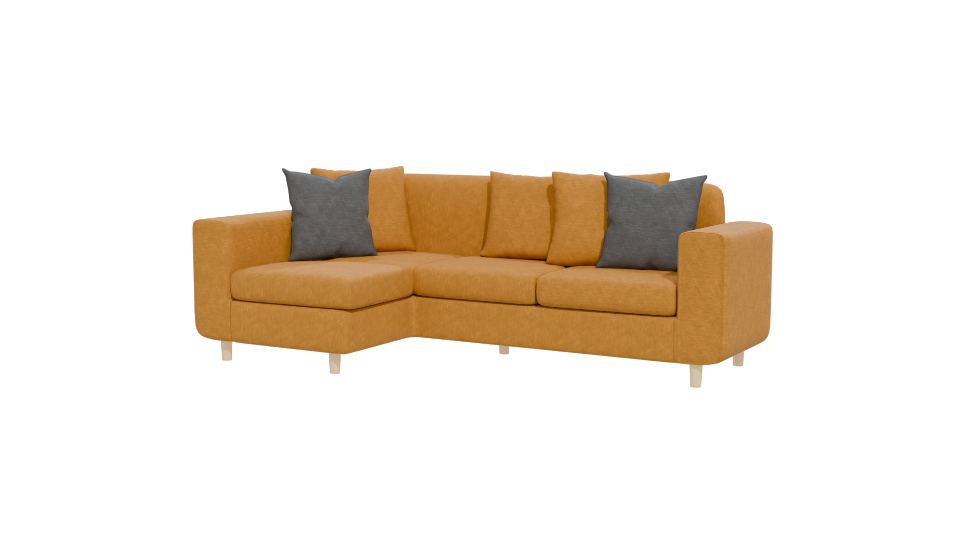 Stylish Yellow Sofa Model 3D - Professional 3D Model Render 12