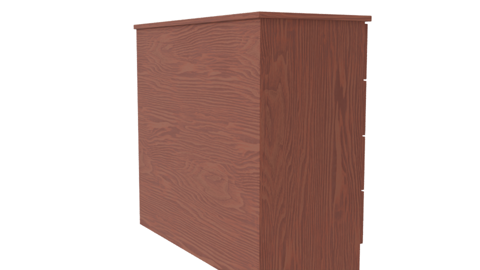 Contemporary Wooden Dresser 3D Model - Professional 3D Model Render 7
