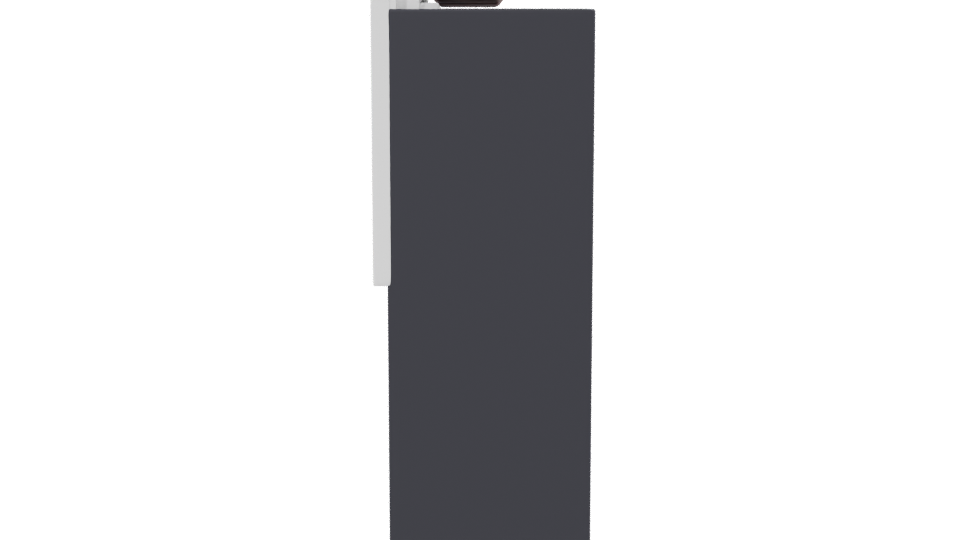 Sleek Black Refrigerator Model - Professional 3D Model Render 2