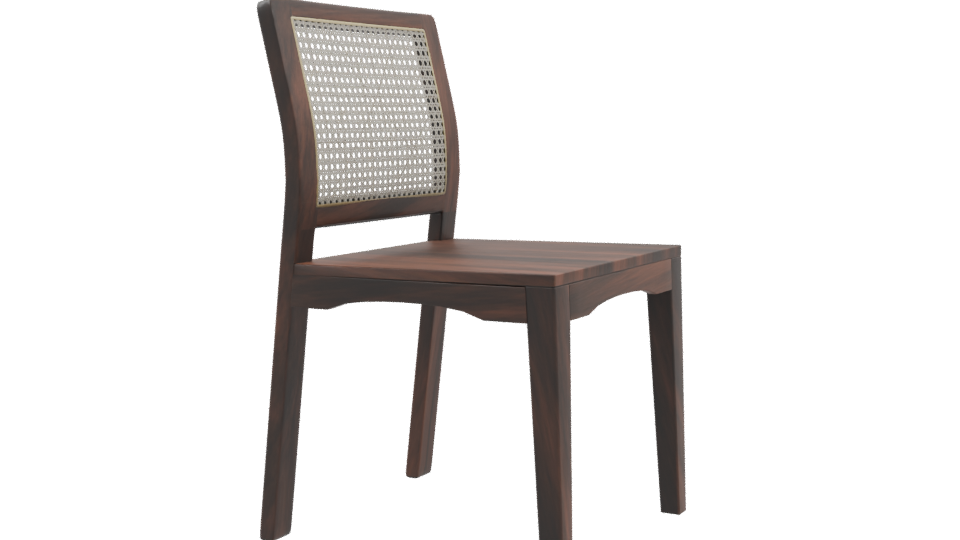 Elegant Wooden Dining Chair 3D - Professional 3D Model Render 9