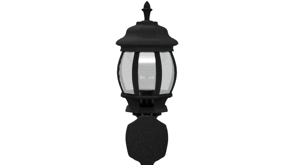 Black Wall Lantern 3D Model - Professional 3D Model Render 5