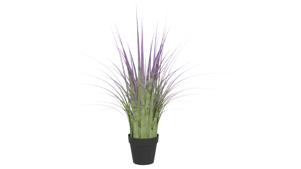 Stylized Potted Grass Plant 3D - Professional 3D Model Render 5