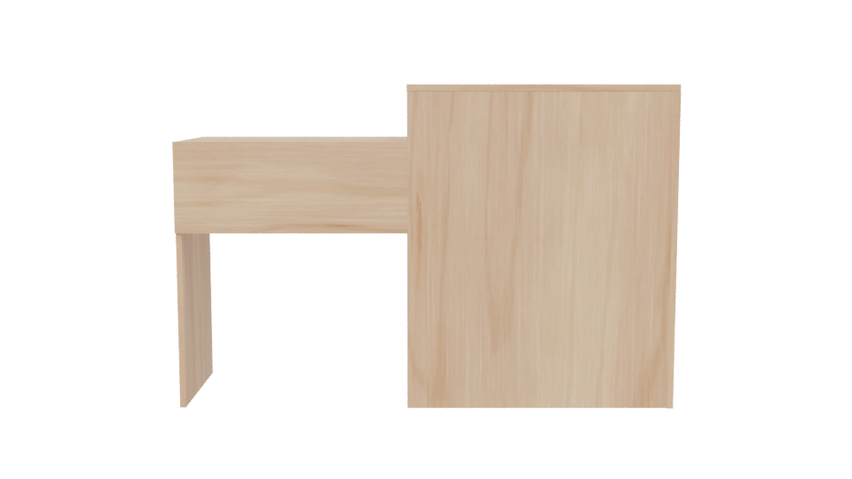 Minimalist Wooden Desk 3D Model - Professional 3D Model Render 10