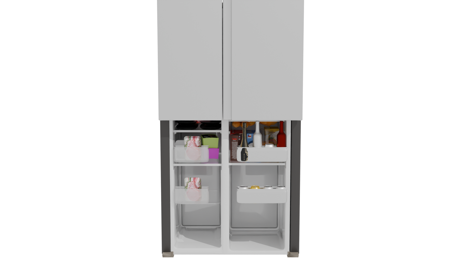 Sleek Modern Refrigerator 3D Model - Professional 3D Model Render 11