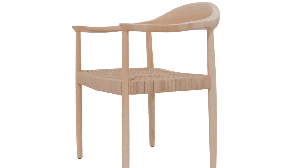 Stylish Minimalist Wooden Chair - Professional 3D Model Render 13