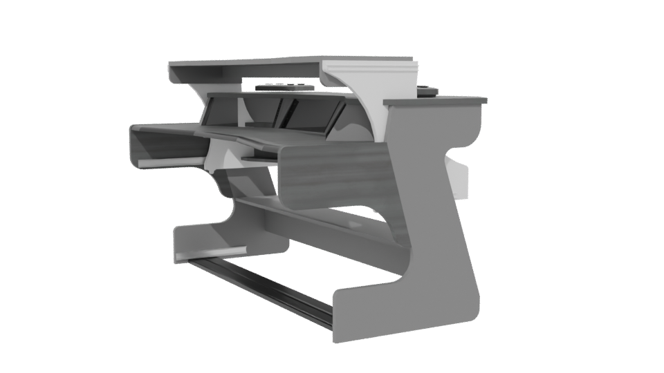 Stylish Modern Office Desk Model - Professional 3D Model Render 13