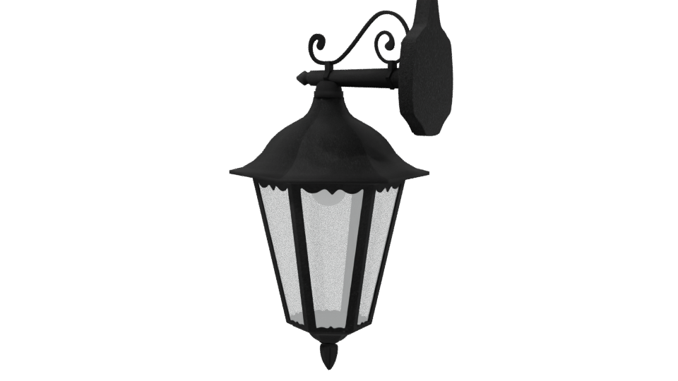 Elegant Wall-Mounted Lantern 3D - Professional 3D Model Render 3