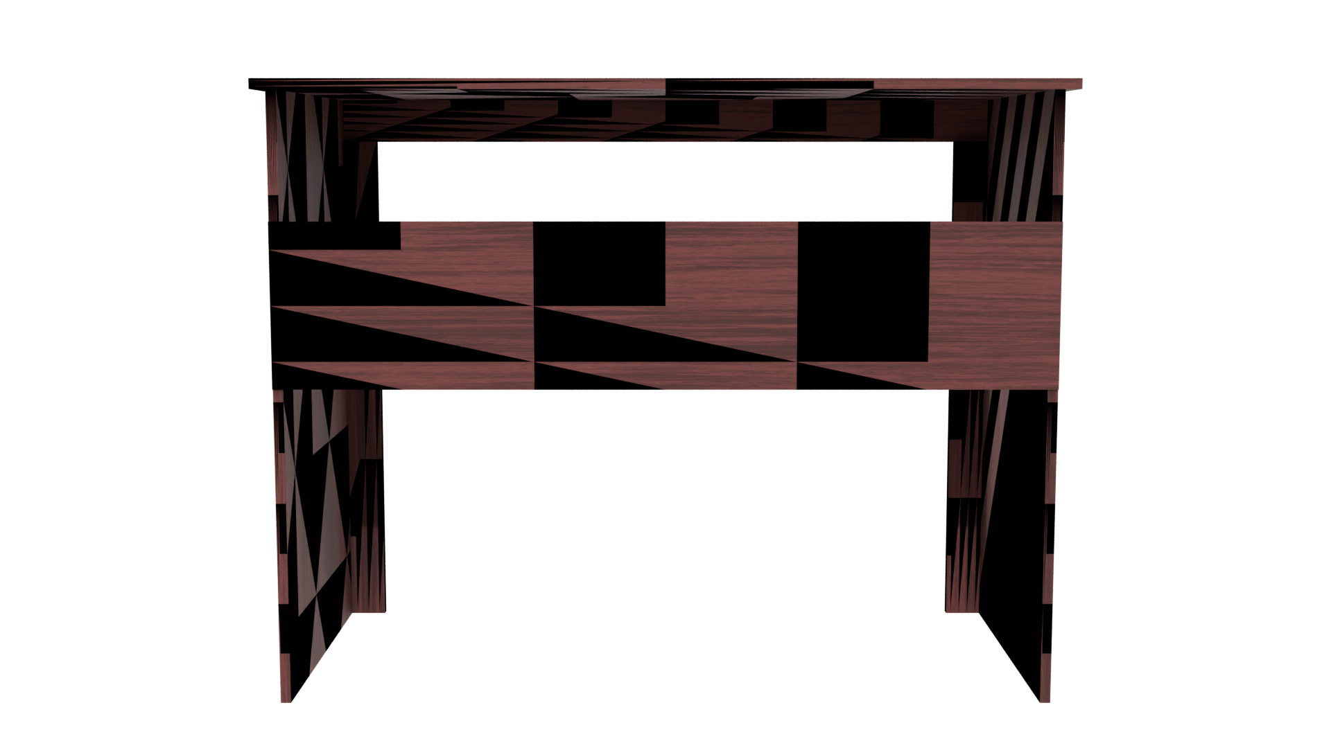 Elegant Wooden Writing Desk 3D Model - Professional 3D Model Render 5