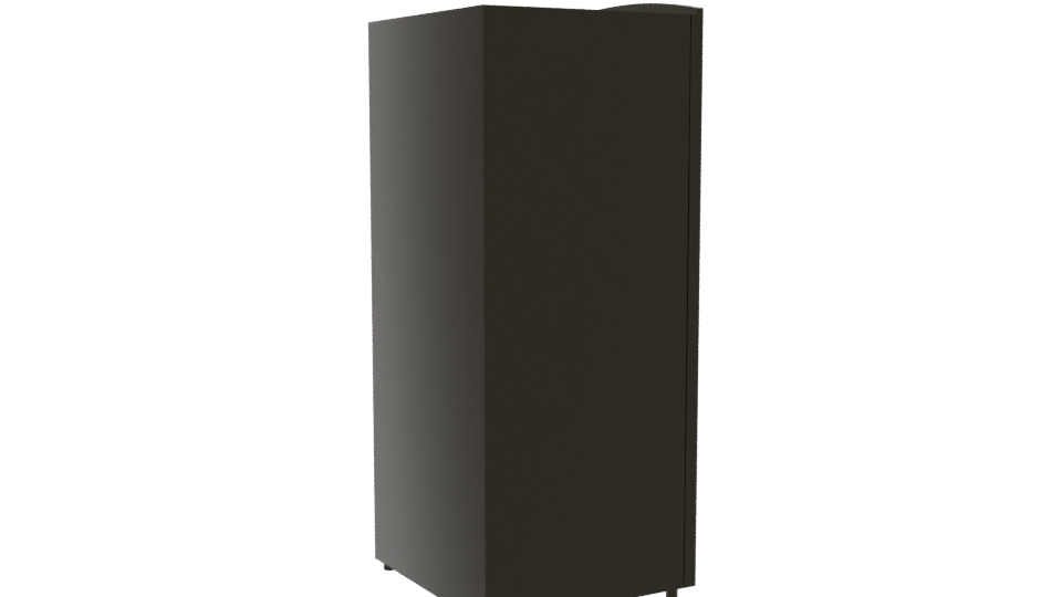 Sleek Black Refrigerator 3D Model - Professional 3D Model Render 7