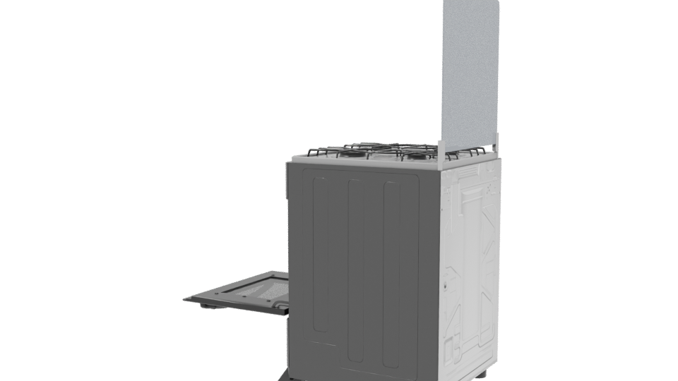 Stylish Gas Range Cooker 3D - Professional 3D Model Render 3