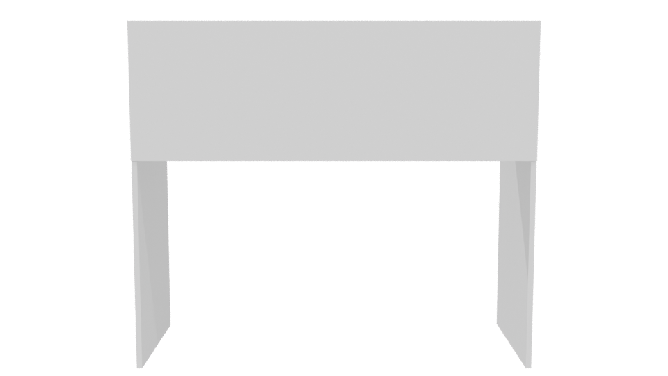 Minimalist White Desk Model - Professional 3D Model Render 5