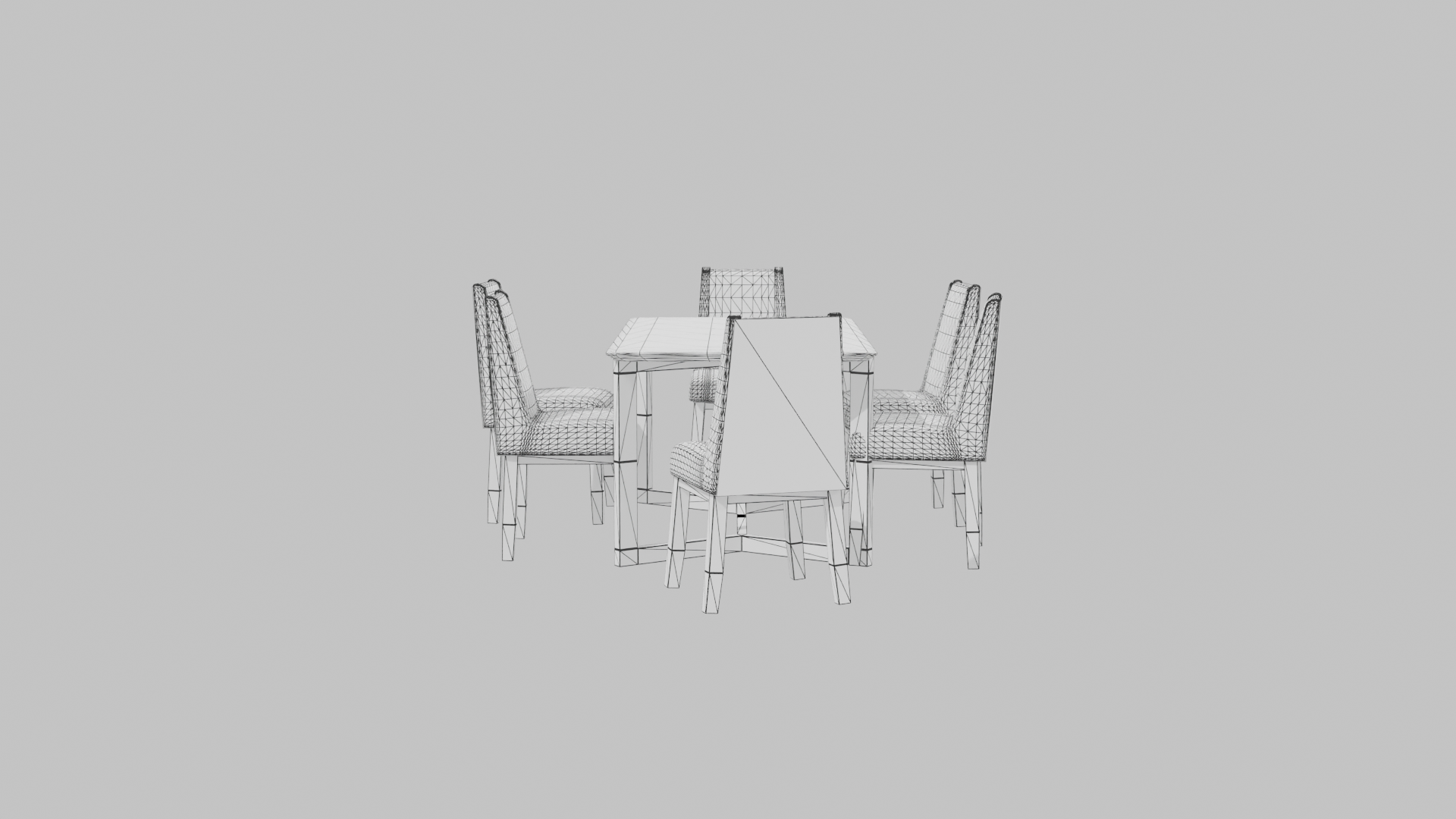 Stylish Dining Table Set 3D - Professional 3D Model Render 7
