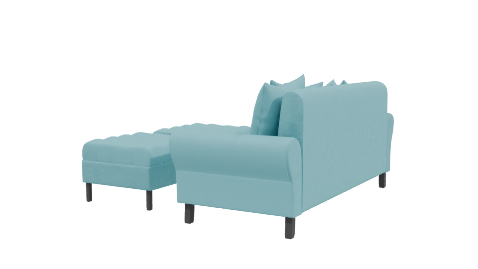 Stylish Modern L-Shaped Sofa 3D Model - Professional 3D Model Render 3