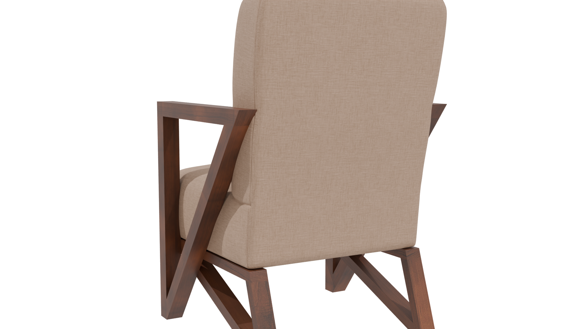 Minimalist Fabric Armchair Model - Professional 3D Model Render 20