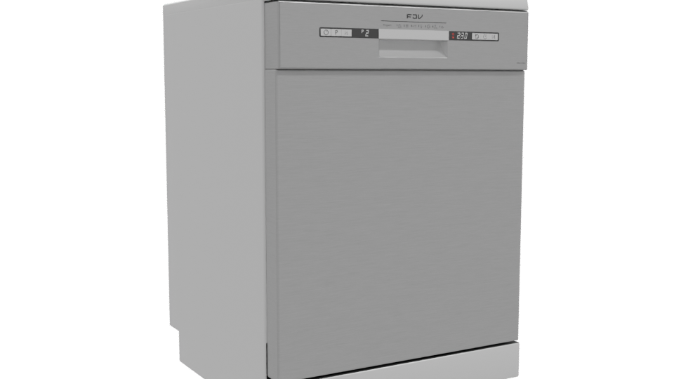 Sleek Stainless Steel Dishwasher 3D - Professional 3D Model Render 10