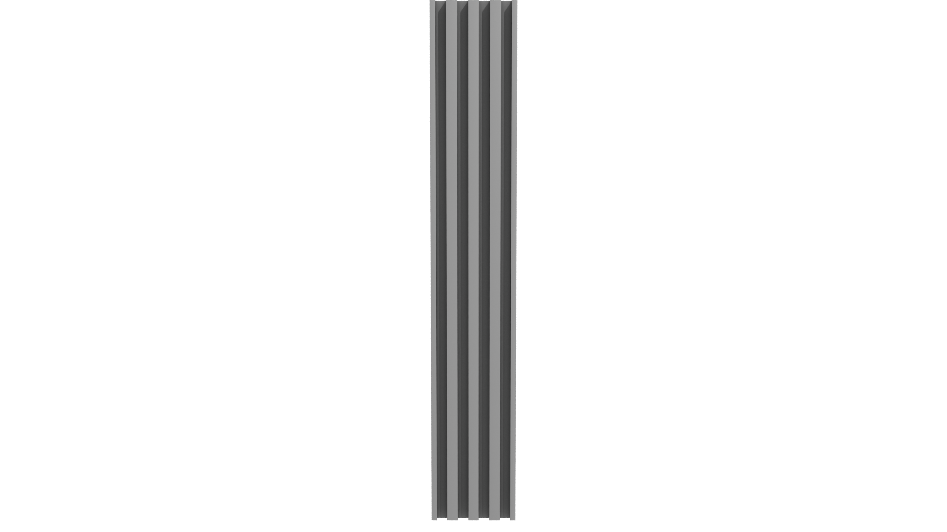 Stylized Vertical Panel 3D Model with Vertical Grooves - Professional 3D Model Render 11
