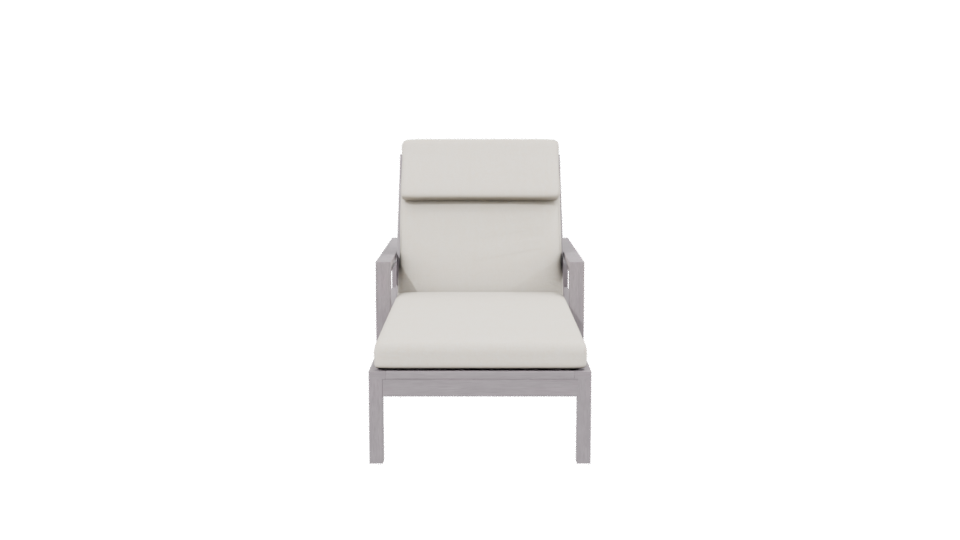 Stylish Outdoor Lounge Chair 3D - Professional 3D Model Render 2