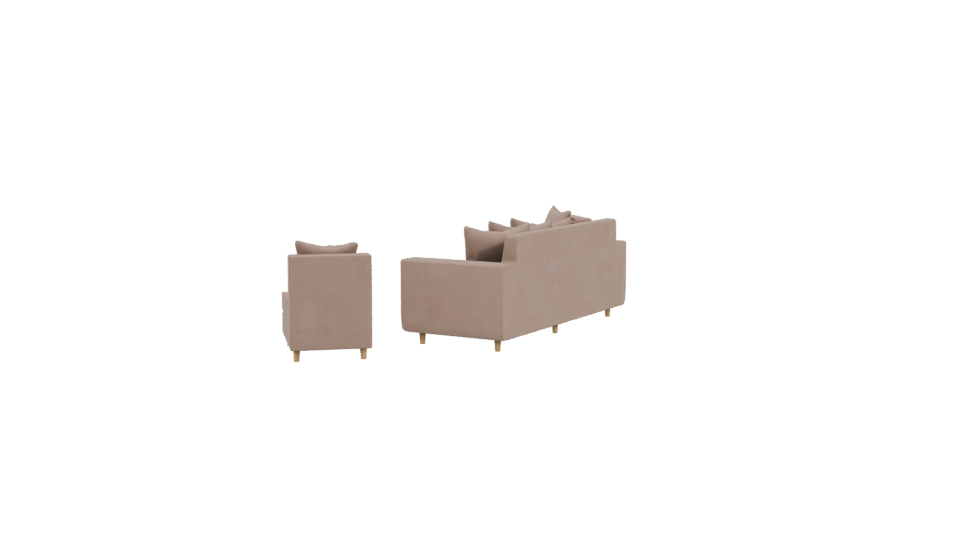 Stylish Modern Sofa Set 3D - Professional 3D Model Render 3