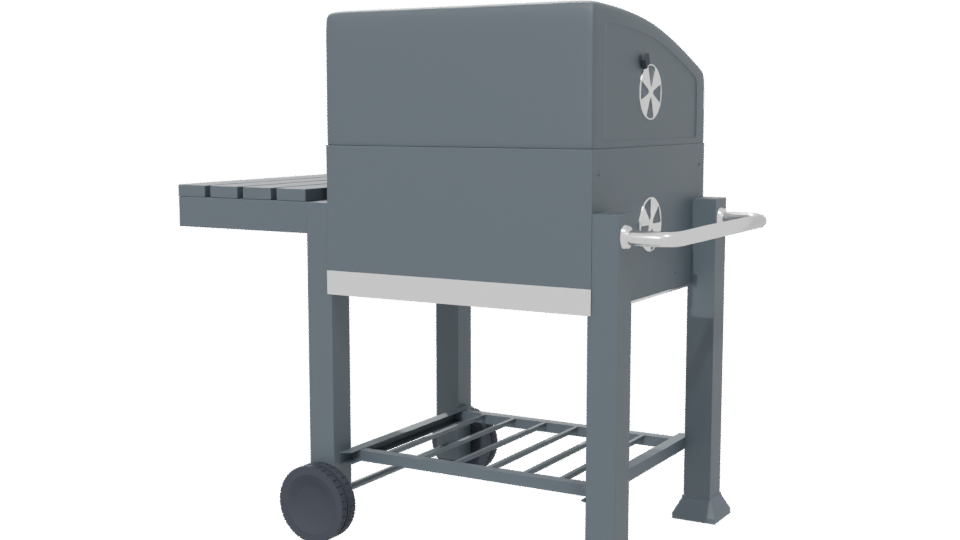 Stylish Outdoor BBQ Grill Model - Professional 3D Model Render 6