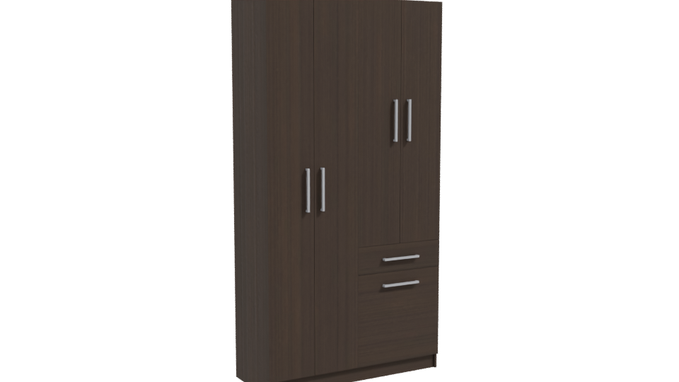 Stylish Wooden Wardrobe 3D Model - Professional 3D Model Render 10