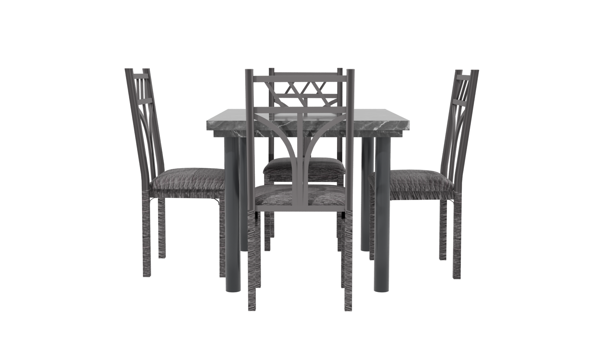 Stylish Dining Table Set 3D - Professional 3D Model Render 2