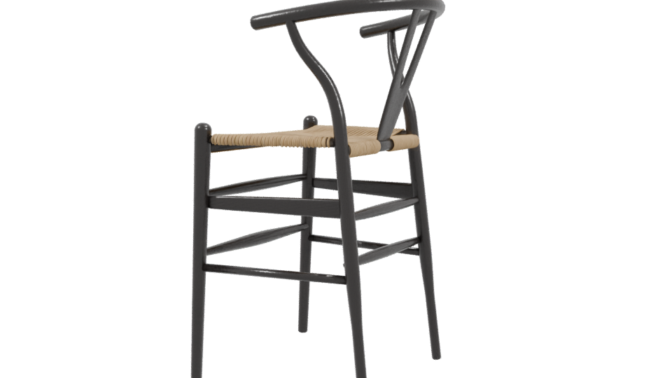 Stylish Wooden Chair Model - Professional 3D Model Render 3