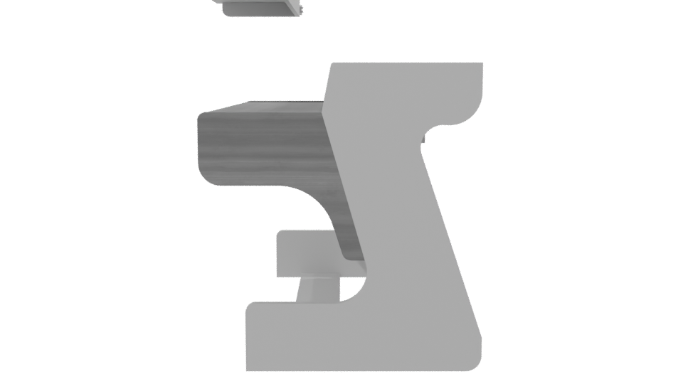 Minimalist Office Desk Model - Professional 3D Model Render 2