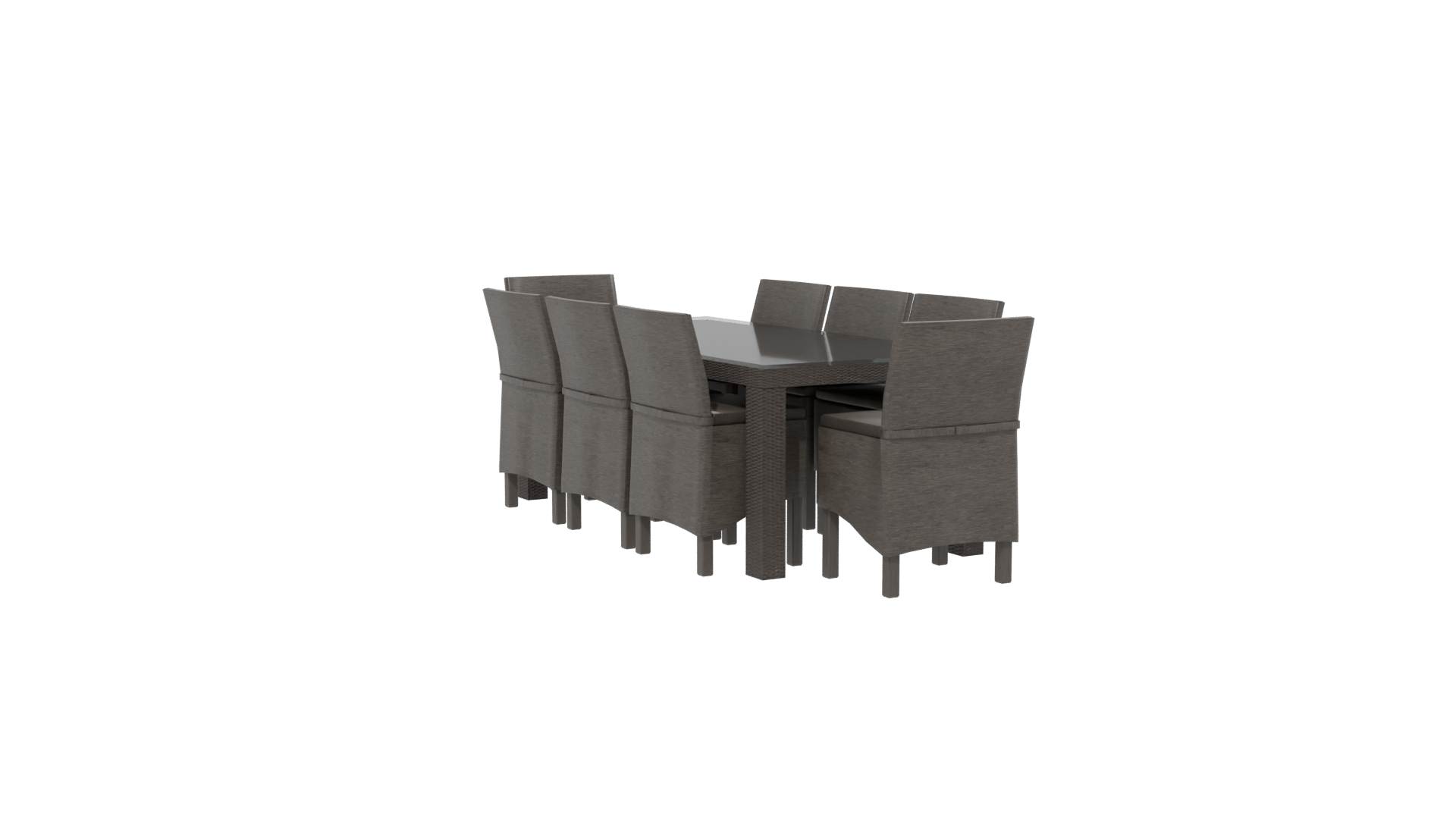 Modern Outdoor Dining Table Set 3D - Professional 3D Model Render 22