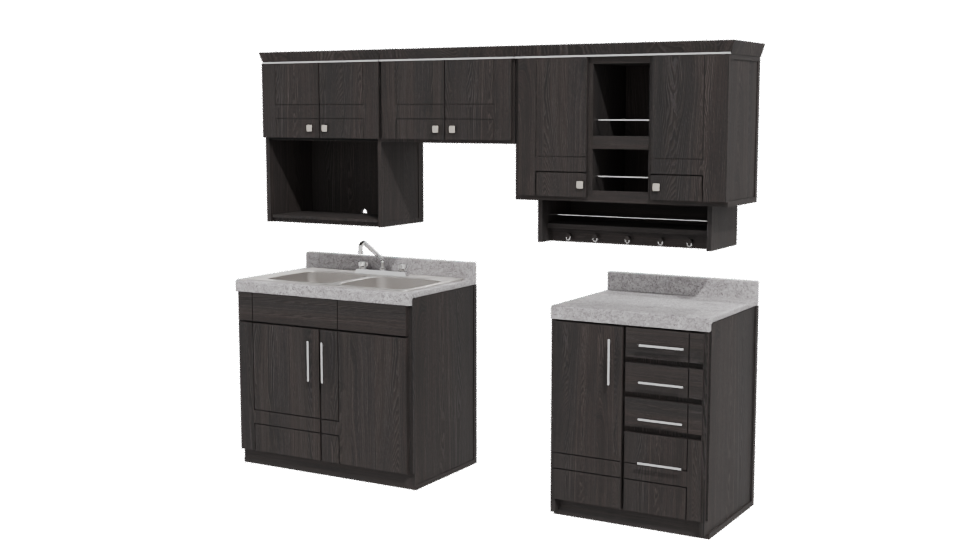 Cocina Integral Asturias Chocolate 3D - Professional 3D Model Render 12