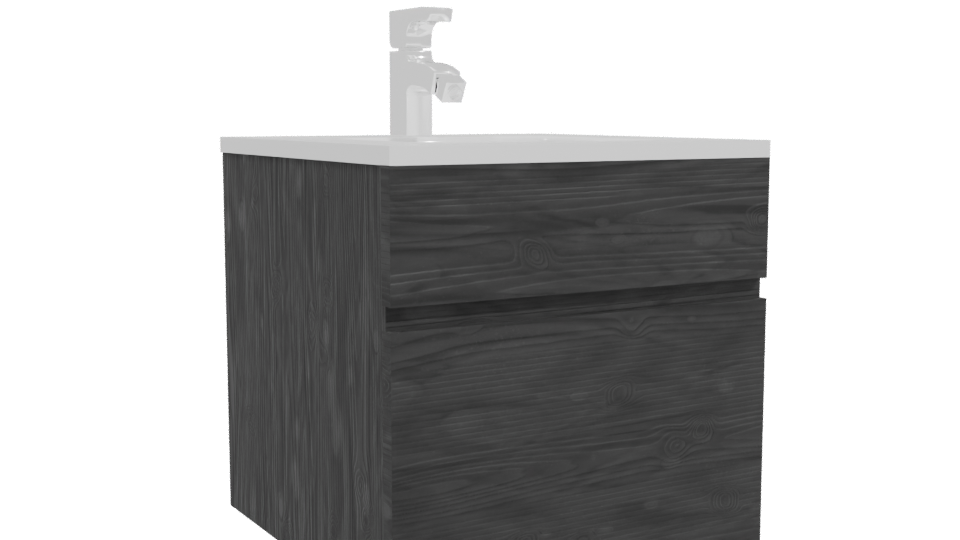 Modern Wooden Sink Cabinet 3D - Professional 3D Model Render 10